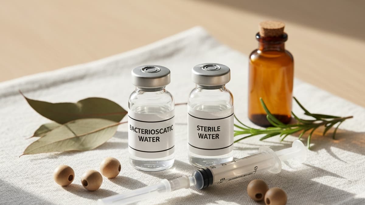 Bacteriostatic Water vs Sterile Water — Real Peptides