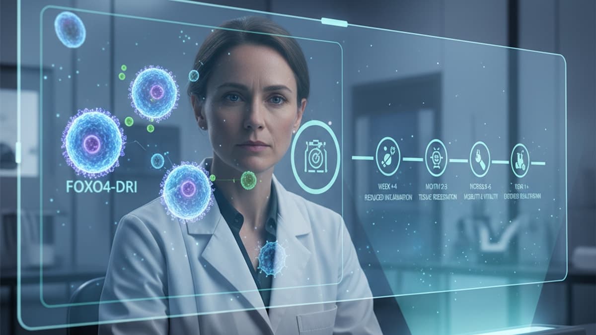 FOXO4-DRI Senescent Cell Clearance Results Timeline