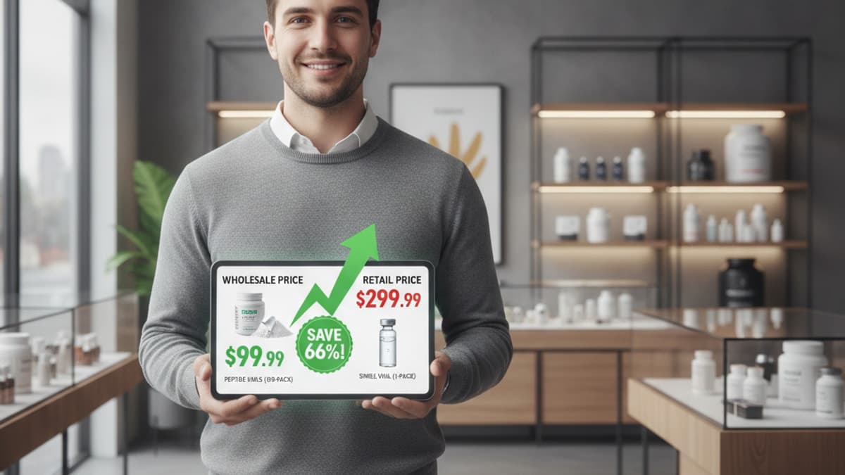 Wholesale vs Retail Peptide Pricing — How Much Cheaper?