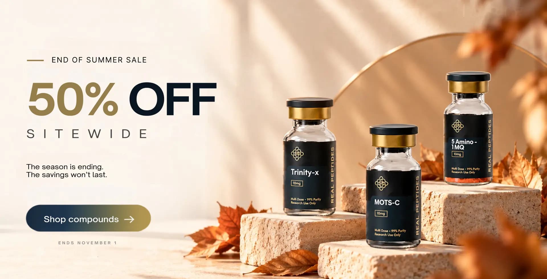 END OF SUMMER SALE - 50% Off Site Wide