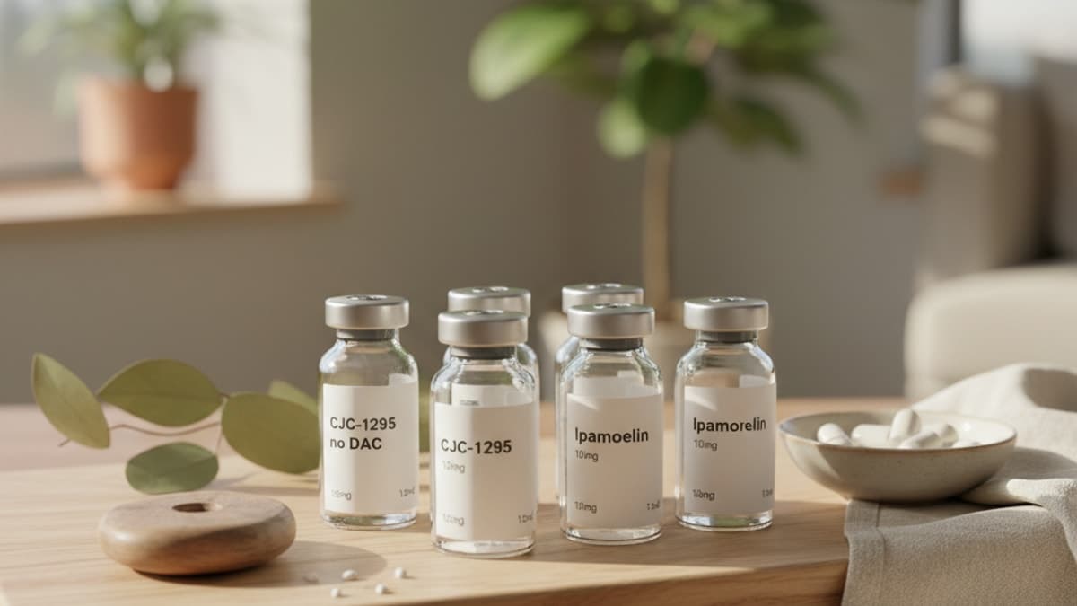 CJC-1295 no DAC & Ipamorelin Vial Size | Real Peptides