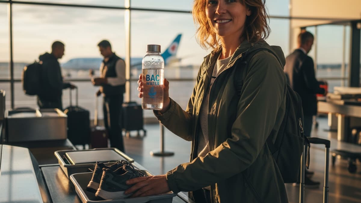 Travel with BAC Water Airplane TSA — Security & Storage