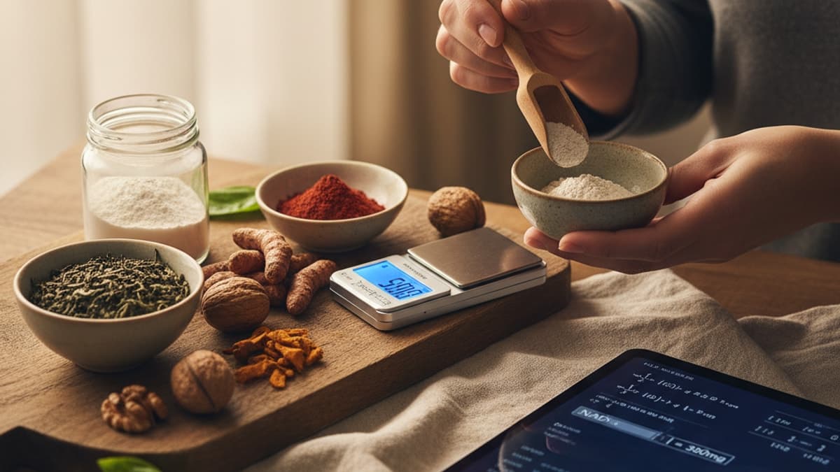 How to Mix NAD+ Calculator — Dosing Guide | Real Peptides