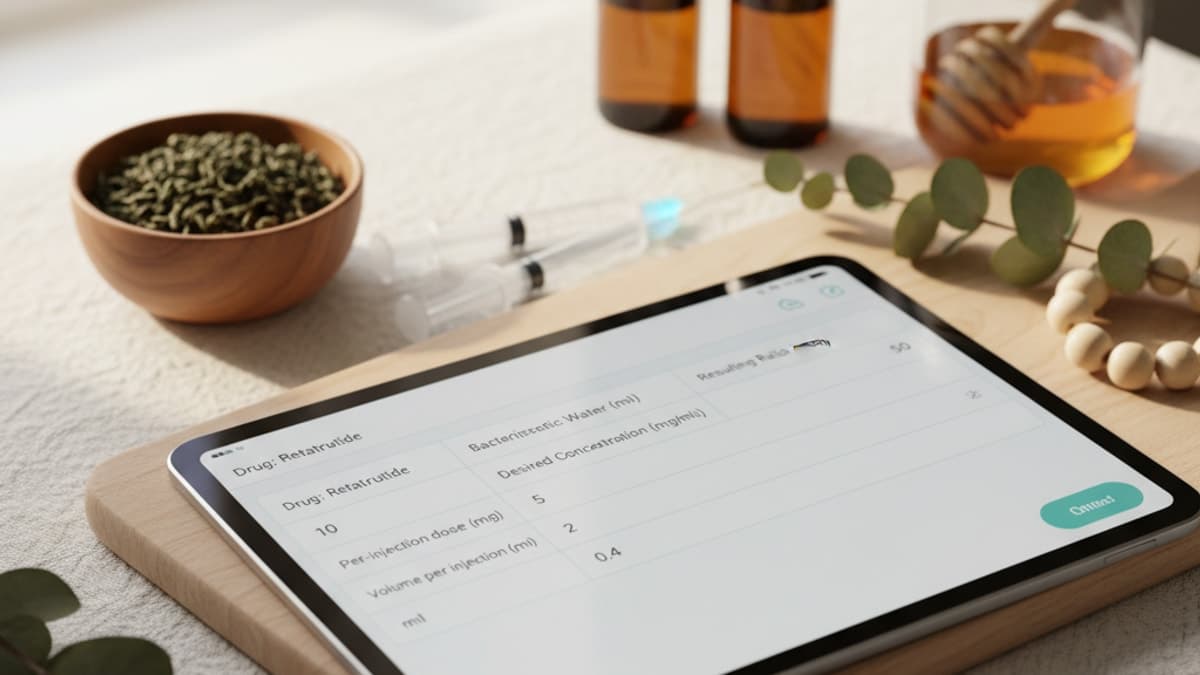 Retatrutide Bacteriostatic Water Ratio Calculator Guide