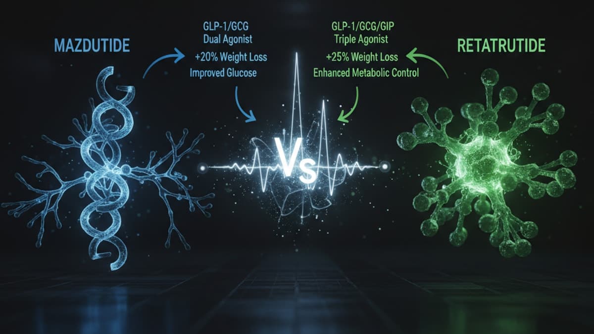 Mazdutide vs Retatrutide — Dual vs Triple Agonist