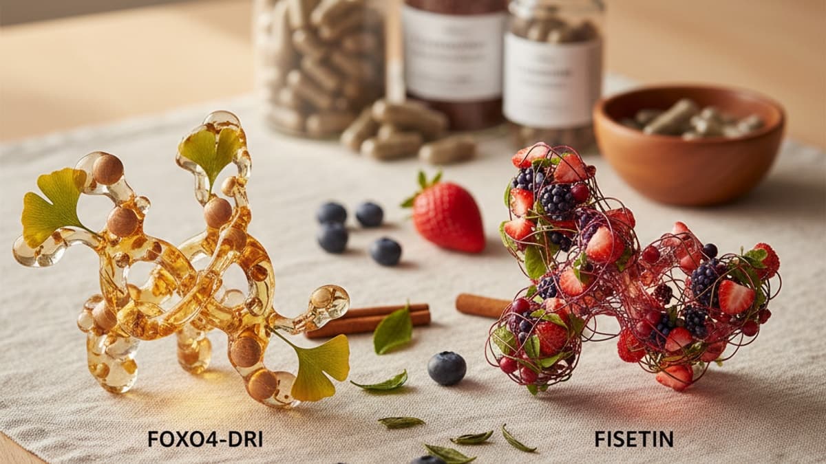 FOXO4-DRI vs Fisetin: Senolytic Mechanism Comparison
