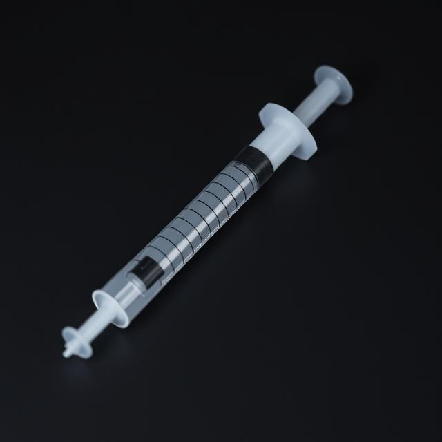 Laboratory syringe measuring precise Tirzepatide dose for weight loss research