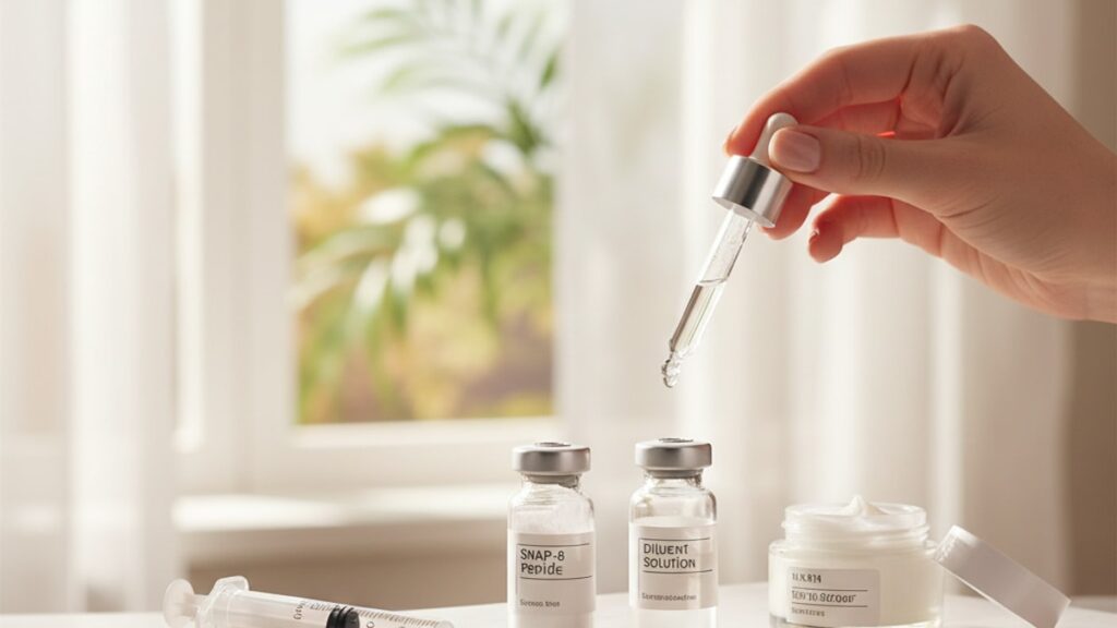 Blog Post: how to reconstitute snap 8 peptide - Professional illustration