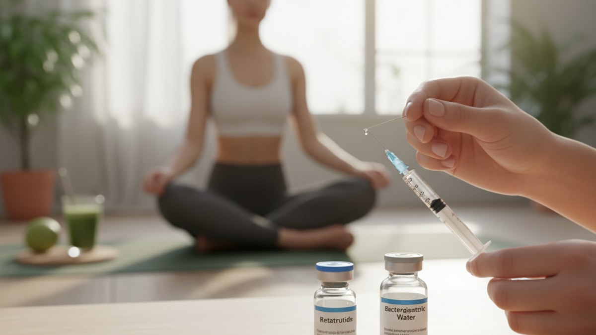 Blog Post: how many ml of bacteriostatic water to mix with retatrutide - Professional illustration