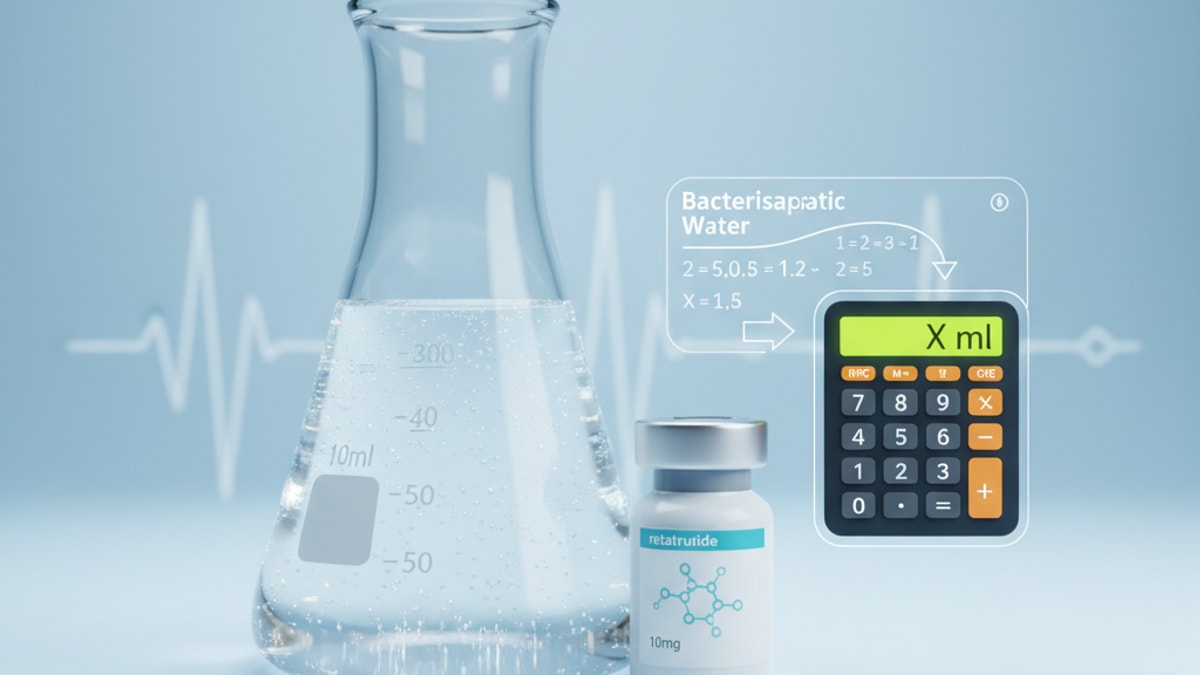 Blog Post: how much bac water for 10mg retatrutide calculator - Professional illustration