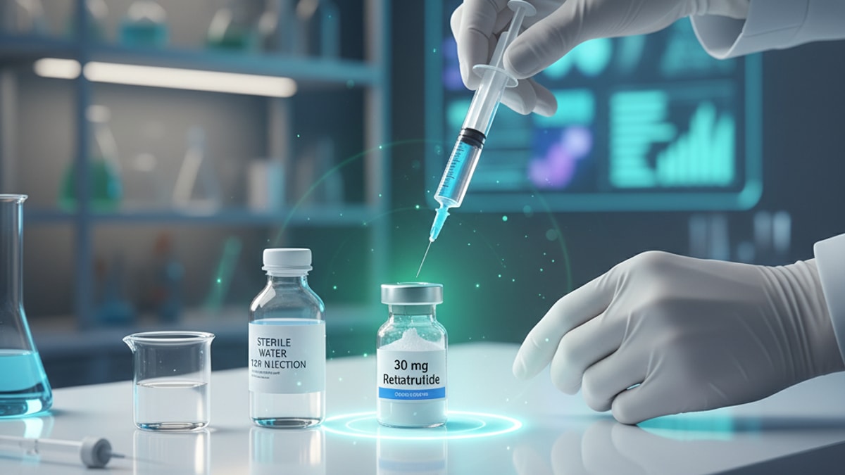 Blog Post: how to reconstitute 30 mg of retatrutide - Professional illustration
