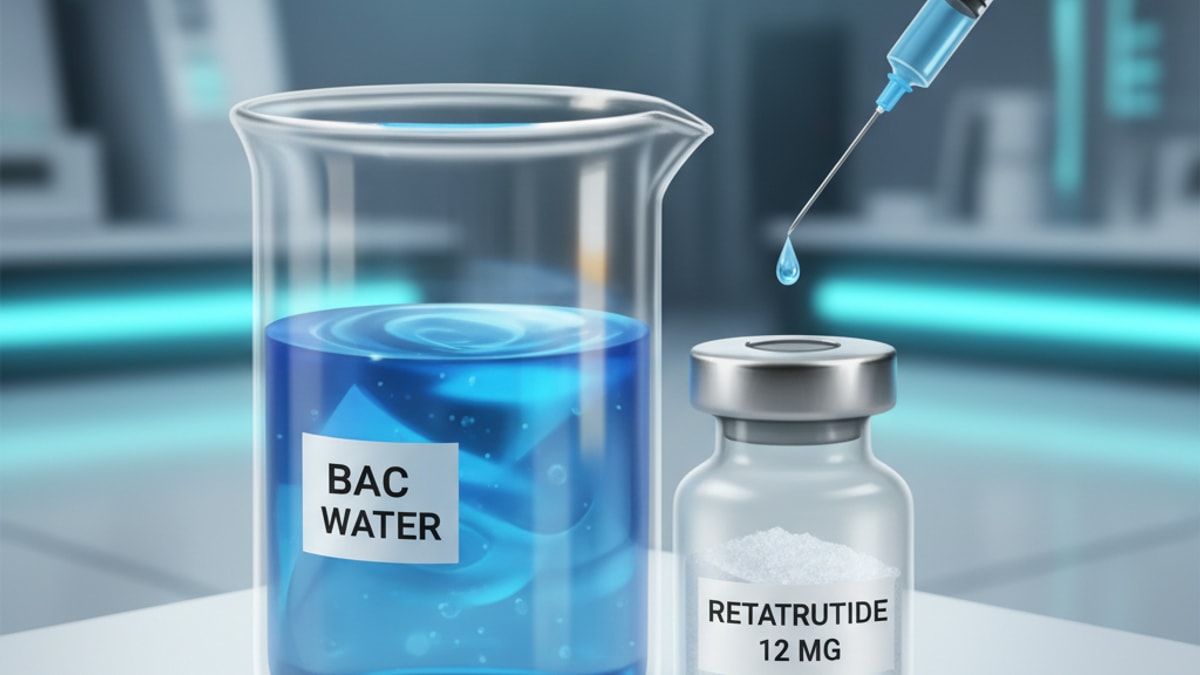 Blog Post: how much bac water for 12 mg retatrutide - Professional illustration