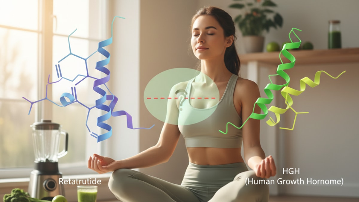 Blog Post: does retatrutide block hgh - Professional illustration