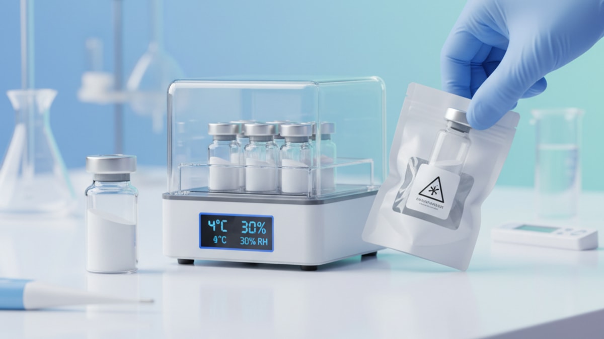 Blog Post: how to store retatrutide powder - Professional illustration