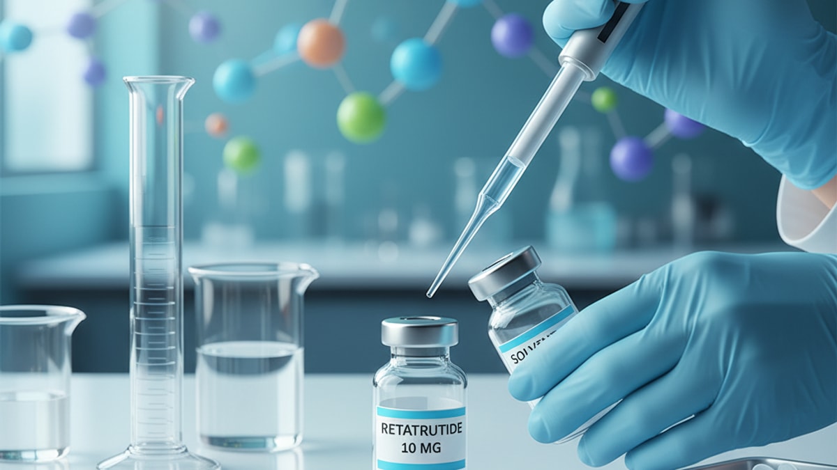 Blog Post: how to reconstitute 10 mg retatrutide - Professional illustration