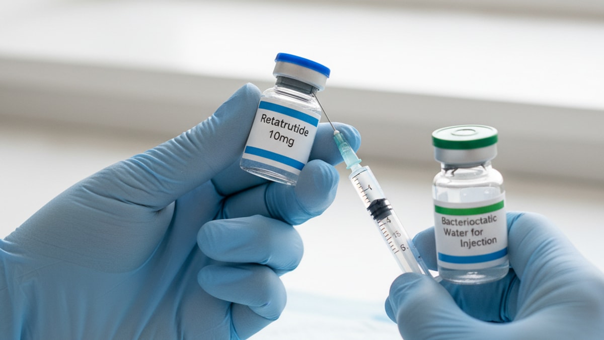 Blog Post: how to reconstitute 10 mg of retatrutide - Professional illustration