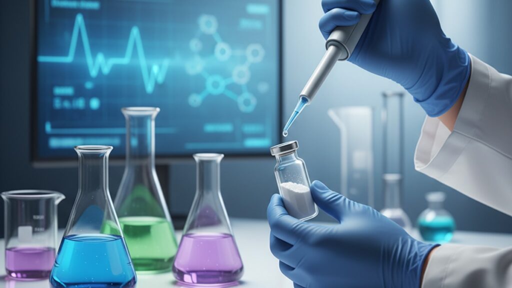Blog Post: how to mix retatrutide peptide - Professional illustration