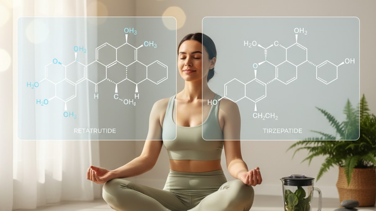 Blog Post: what is retatrutide vs tirzepatide - Professional illustration