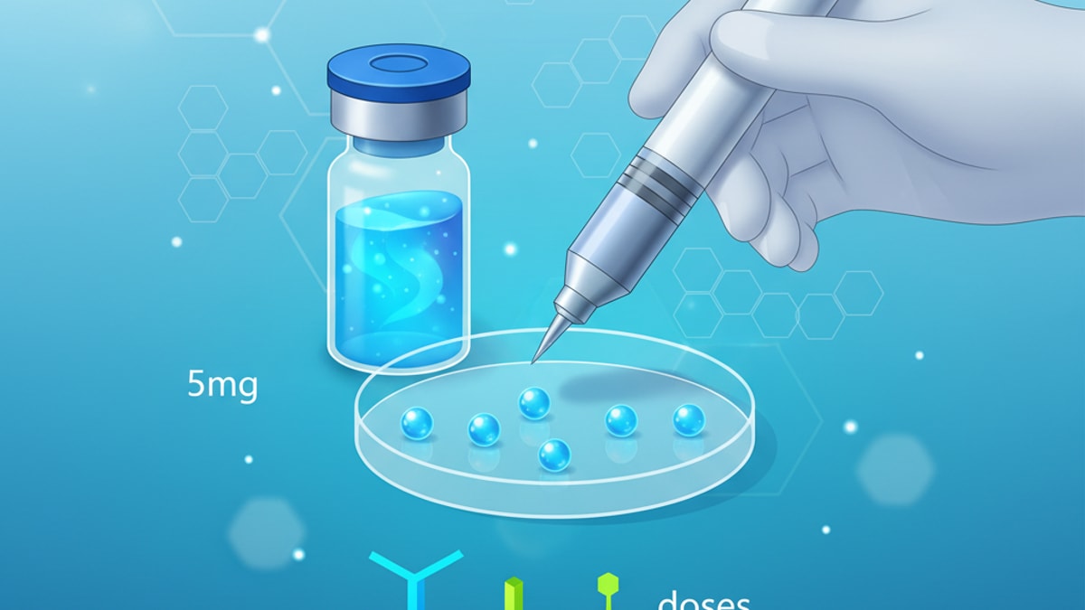 Blog Post: how many doses is 5mg of bpc 157 - Professional illustration