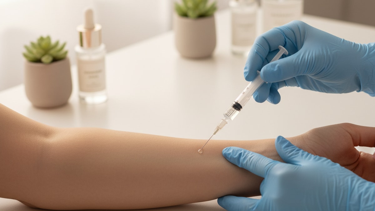 Blog Post: where is glutathione injection given - Professional illustration