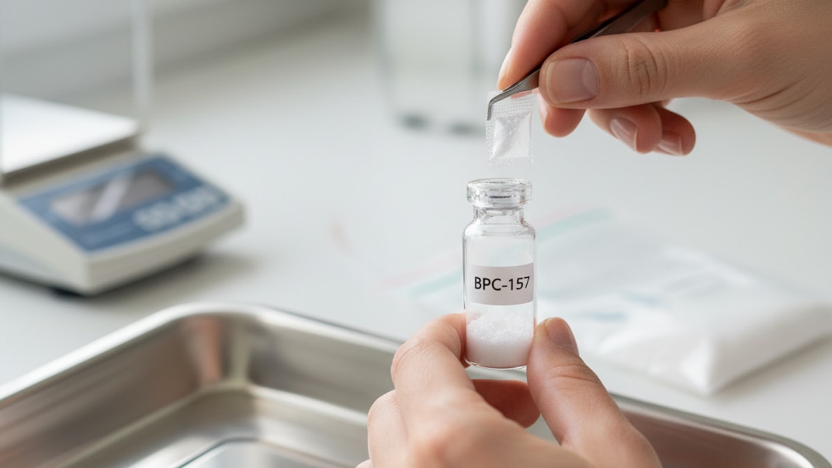 Blog Post: how to store bpc 157 powder - Professional illustration