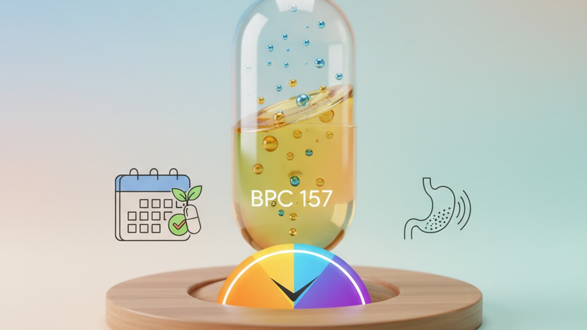 Blog Post: when is the best time to take bpc 157 capsules - Professional illustration