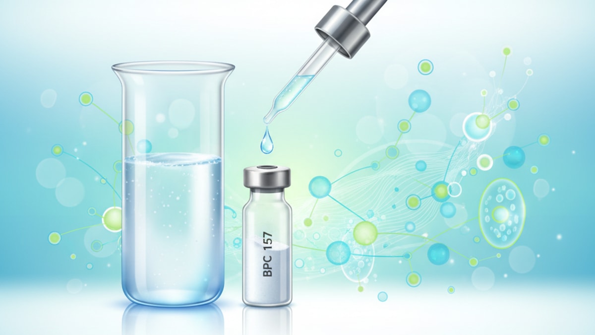 Blog Post: what water do you mix with bpc 157 - Professional illustration