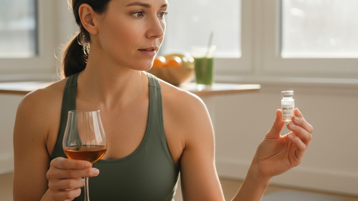 Blog Post: can you drink alcohol on bpc 157 - Professional illustration