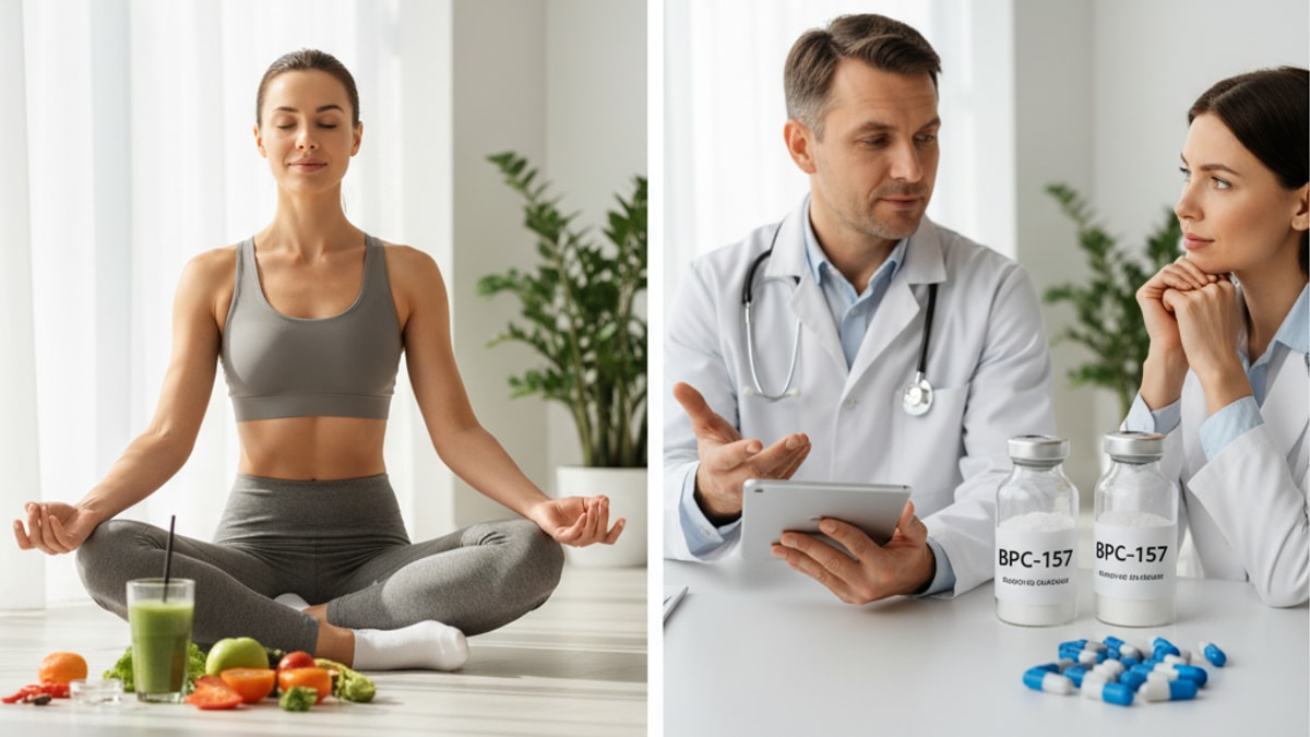 Blog Post: can you take bpc 157 with antibiotics - Professional illustration