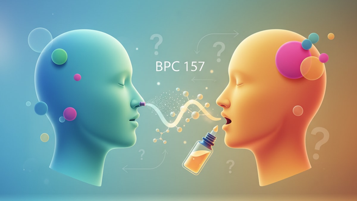 Blog Post: should i spray bpc 157 in nose or mouth - Professional illustration