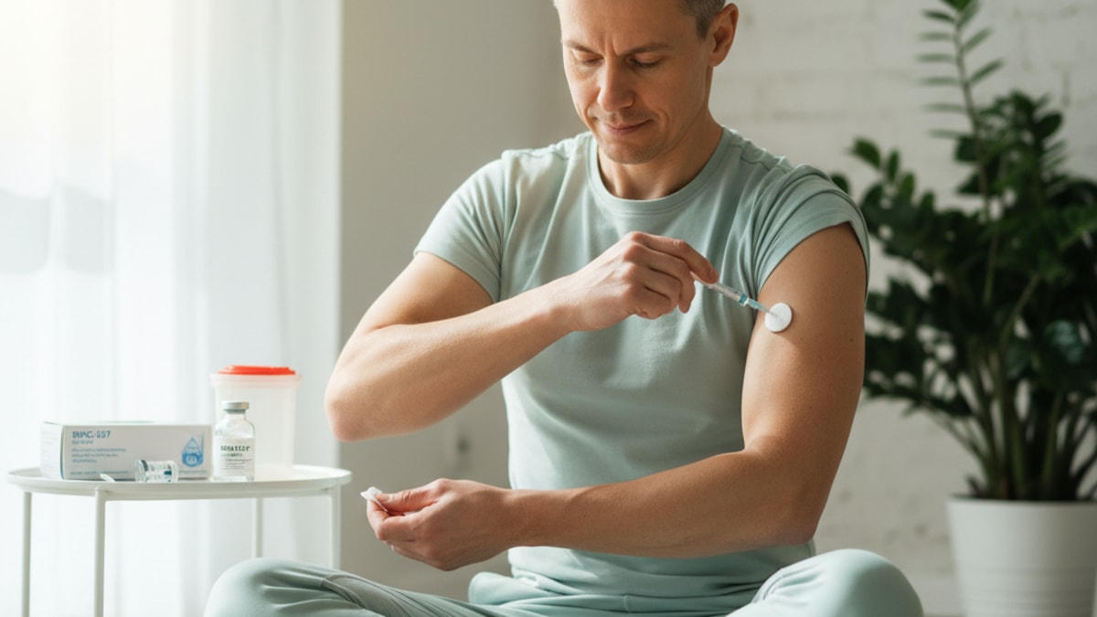 Blog Post: can you inject bpc 157 anywhere - Professional illustration