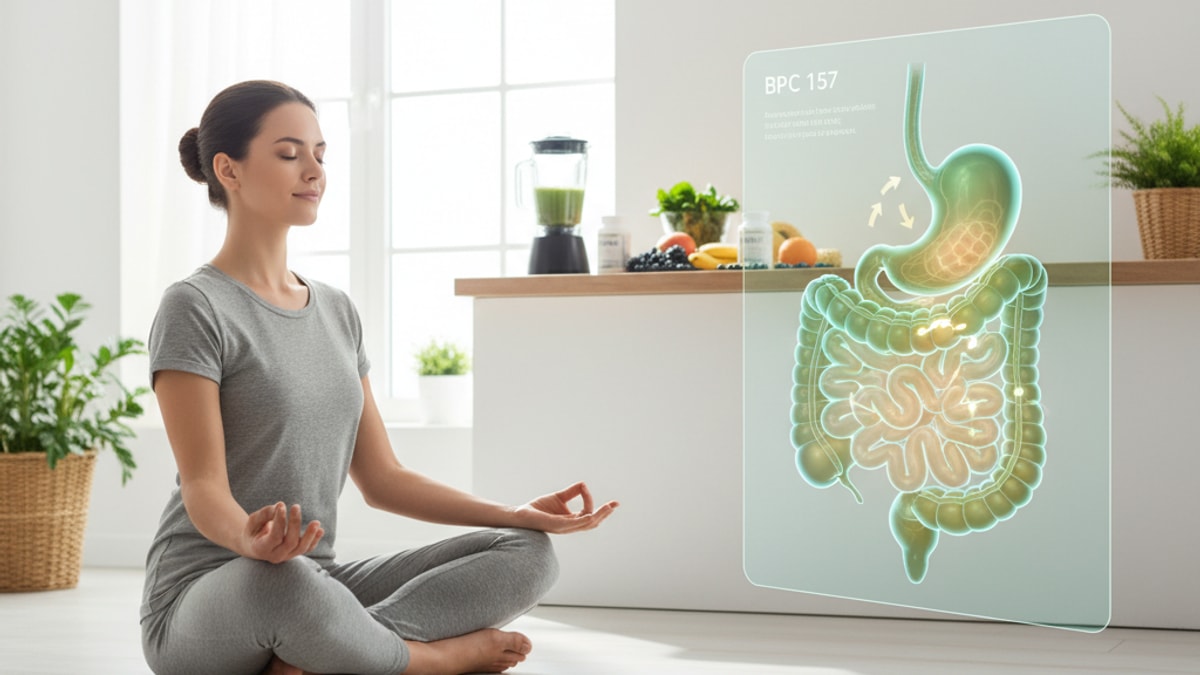 Blog Post: how does bpc 157 heal the gut - Professional illustration