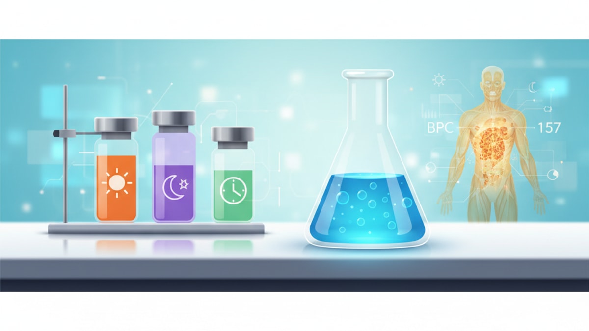 Blog Post: when to take peptides bpc 157 - Professional illustration