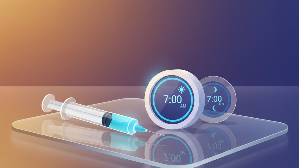 Blog Post: what time of day to inject bpc 157 - Professional illustration