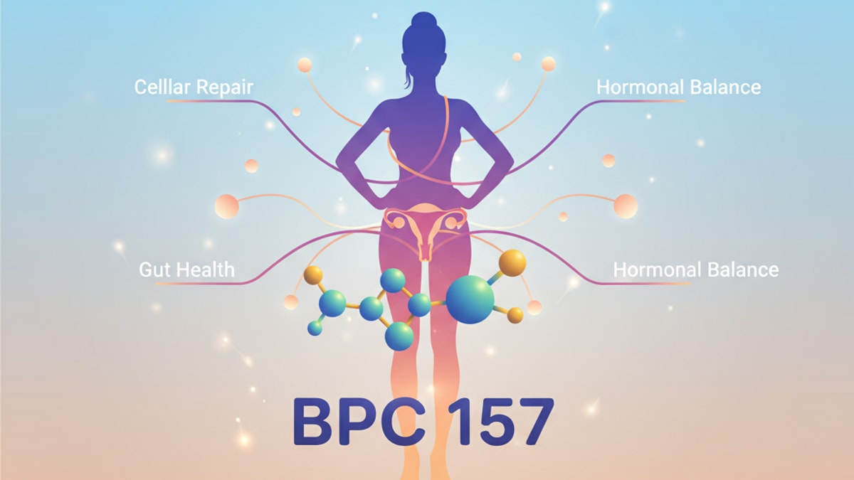 Blog Post: what are the benefits of bpc 157 for women - Professional illustration