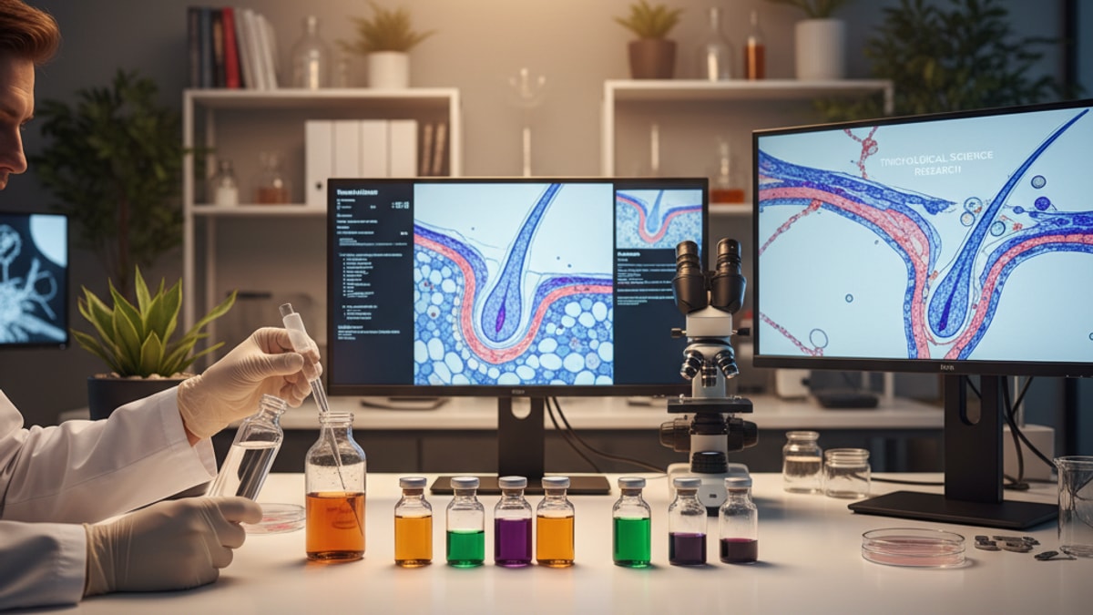 Blog Post: AHK-Cu hair follicle activation - Professional illustration