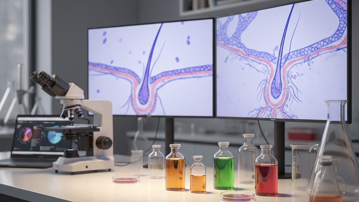 Blog Post: best AHK-Cu for hair follicle stimulation - Professional illustration