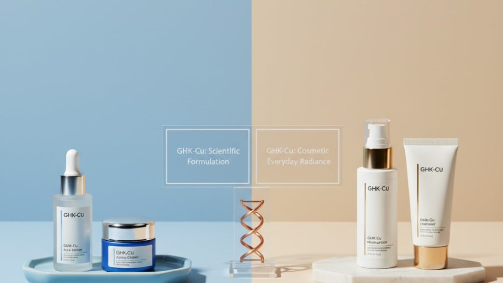 Blog Post: GHK-Cu vs GHK-Cu Cosmetic - Professional illustration