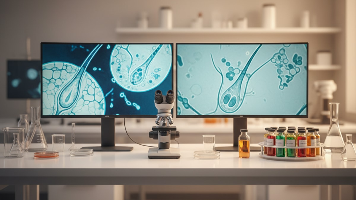 Blog Post: AHK-Cu for hair loss prevention - Professional illustration