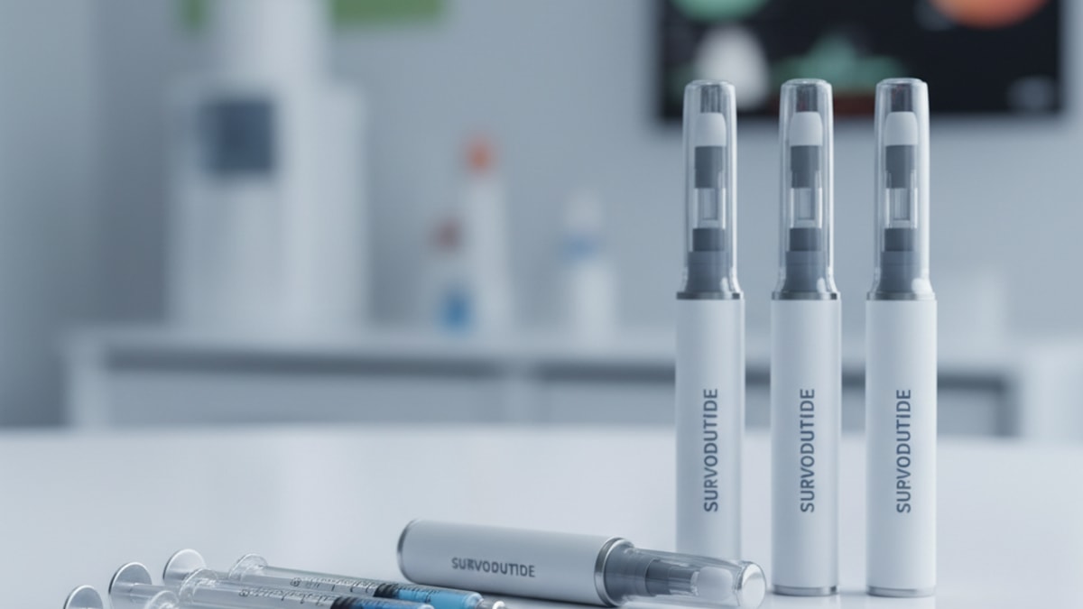 Blog Post: Survodutide needles syringes - Professional illustration