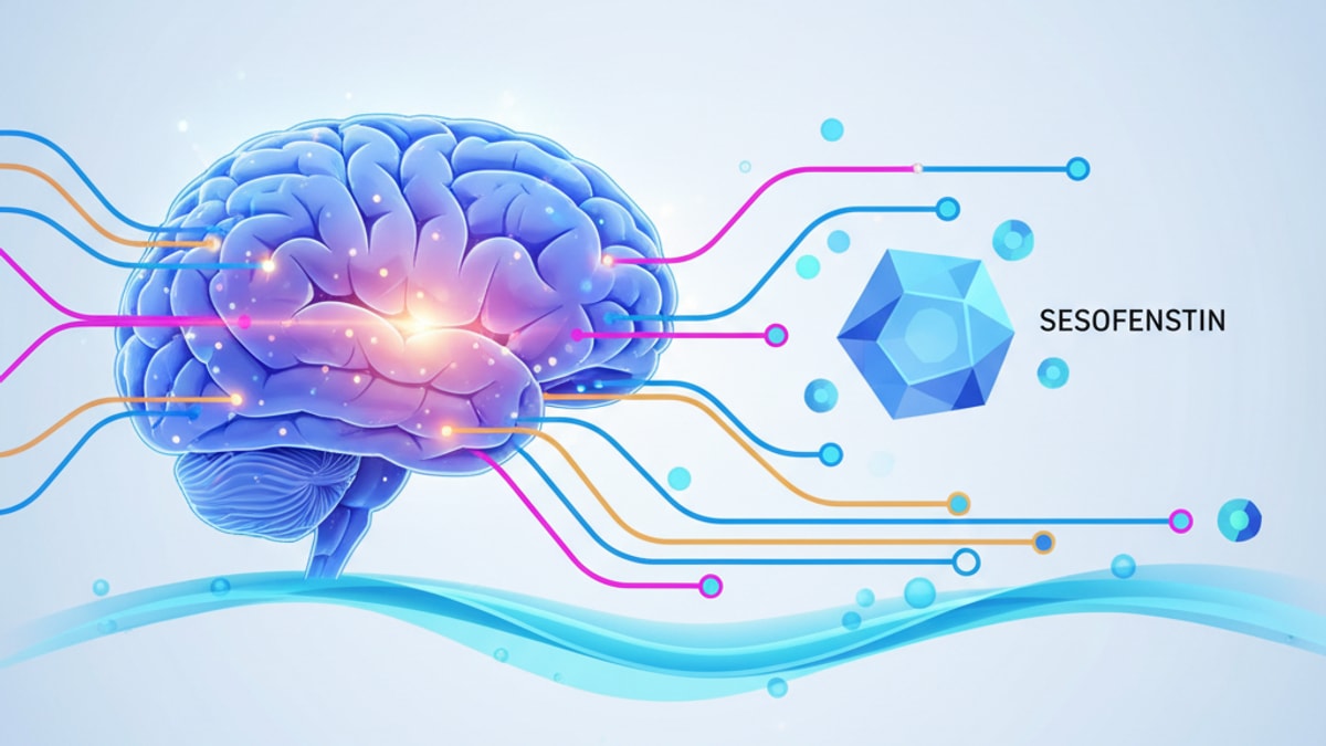 Blog Post: Tesofensine for serotonin - Professional illustration