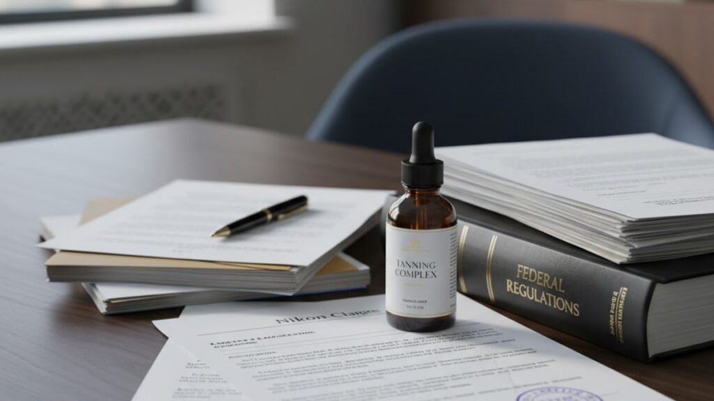 Blog Post: is Melanotan-1 legal - Professional illustration