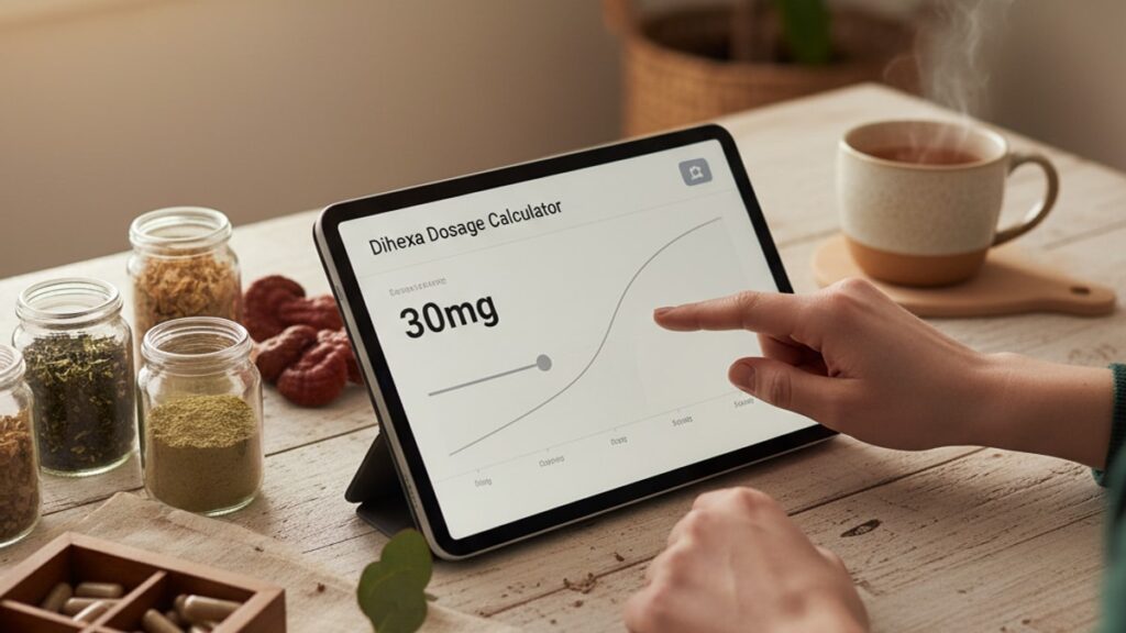 Blog Post: calculate Dihexa dosage - Professional illustration