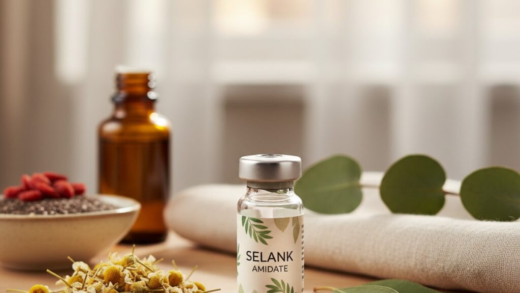 Blog Post: Selank Amidate vial size - Professional illustration