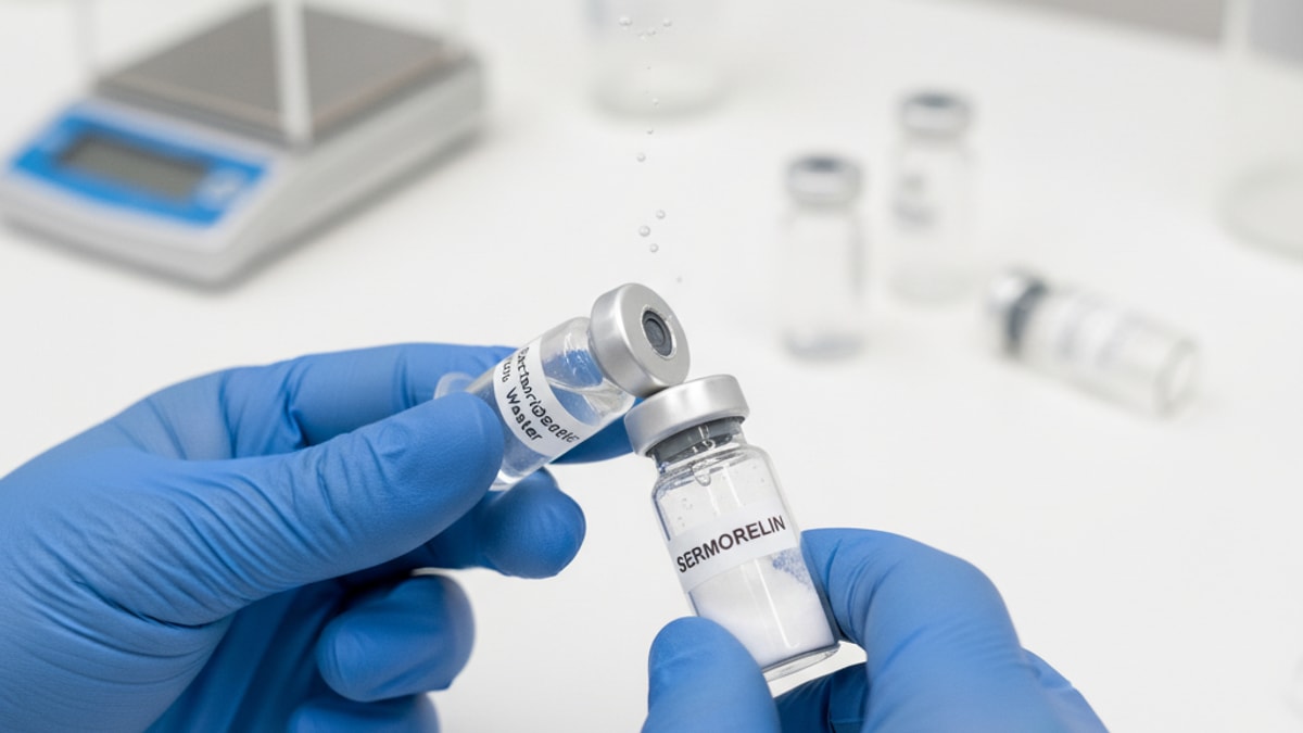 Blog Post: how to reconstitute Sermorelin - Professional illustration