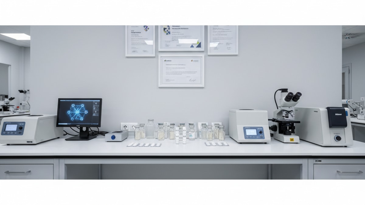 Blog Post: CJC-1295 no DAC quality real vs fake - Professional illustration