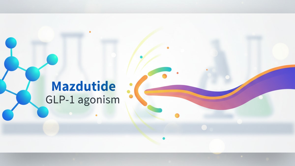 Blog Post: Mazdutide GLP-1 agonism - Professional illustration