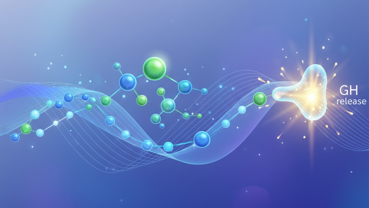 Blog Post: Sermorelin pulsatile GH release - Professional illustration