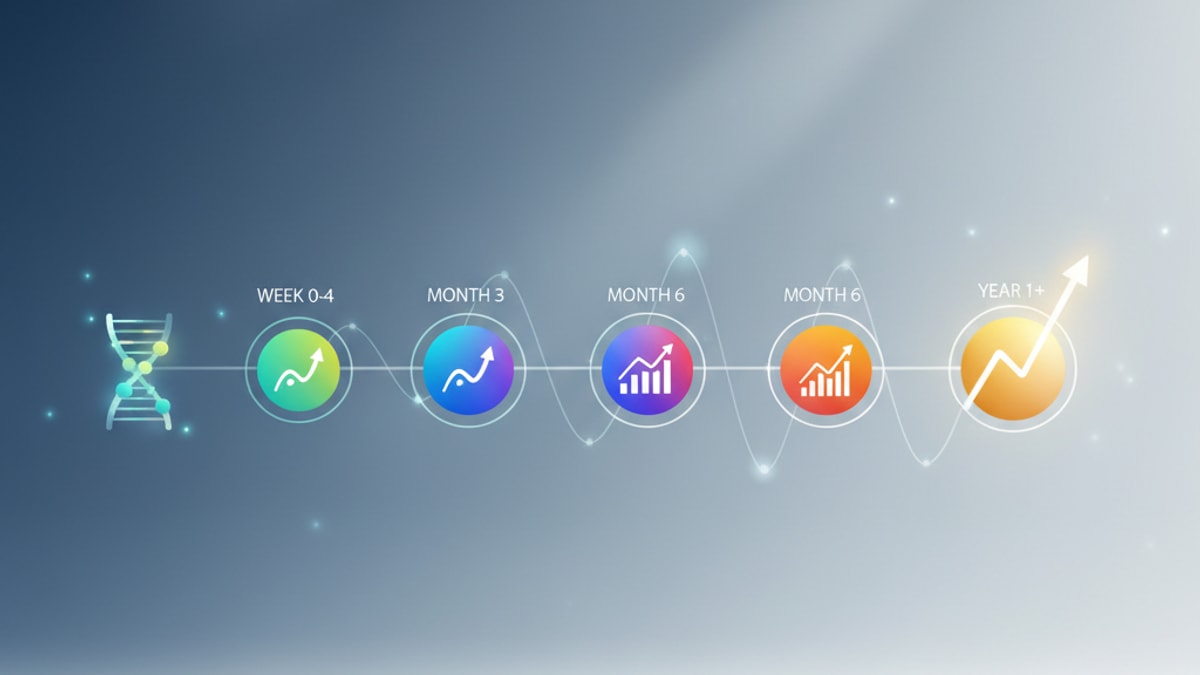 Blog Post: Mazdutide results timeline - Professional illustration