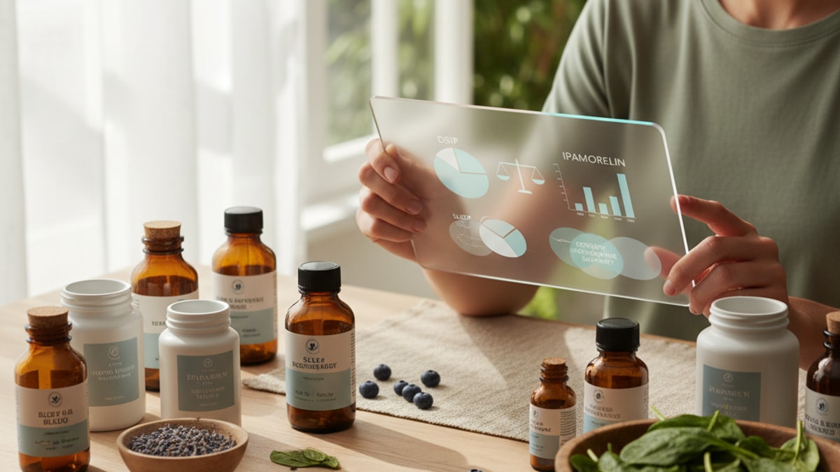 Blog Post: DSIP vs Ipamorelin which better comparison - Professional illustration